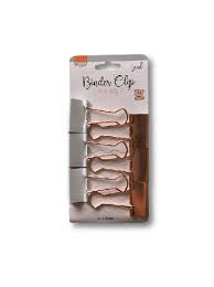 Binder clips brw 25mm rose gold x4