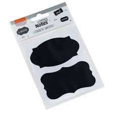 Etiquetas adhesivas negras brw