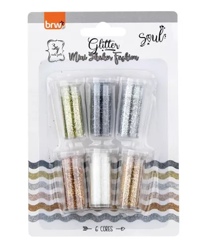 Glitter  brw gibre  mini shaker fashion seis tubos 3g