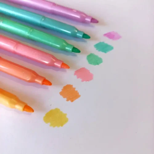 Marcador con glitter en blister x6