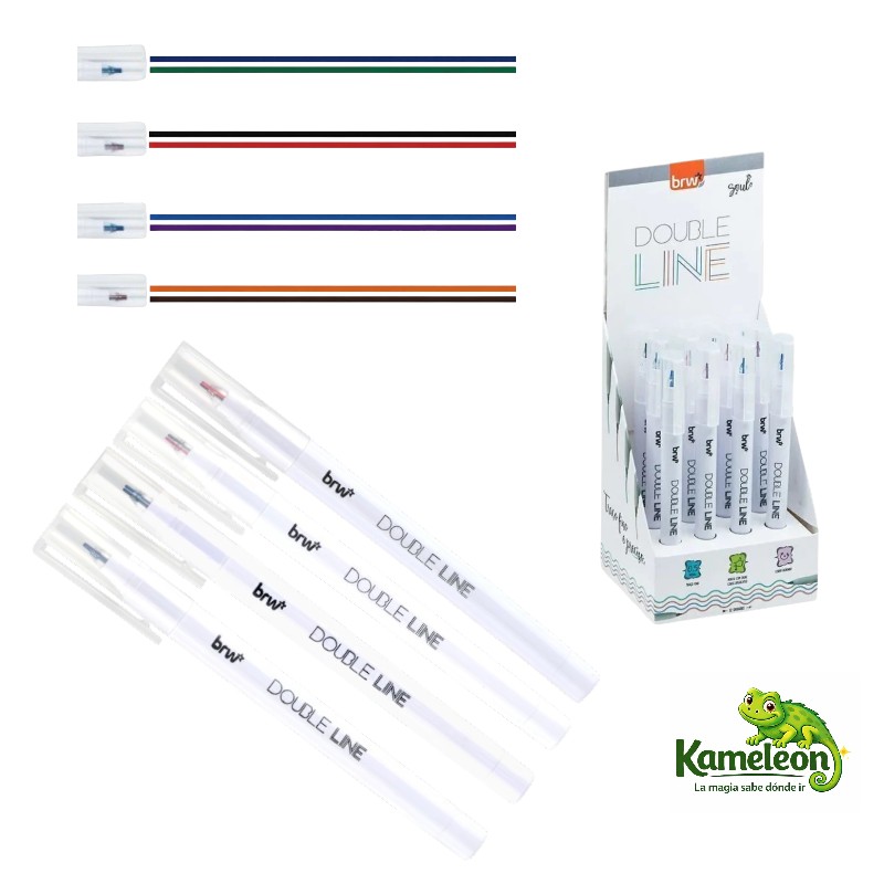 Marcador brw doble punta 
