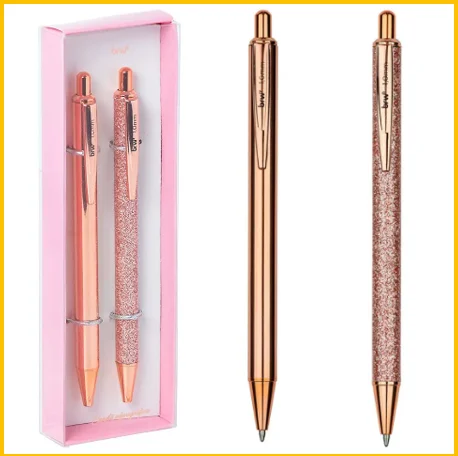 Boligrafos en caja de regalo rose