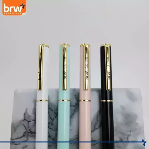 Boligrafo metalico brw pastel con dorado