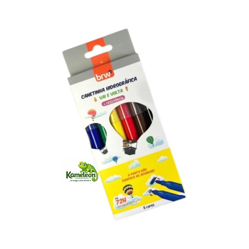 Marcador brw punta va y viene cja x 6 colores