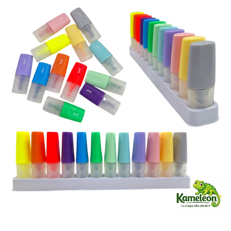 Set de resaltadores brw x12 multicolor