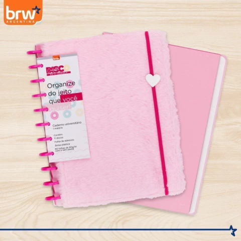 Cuaderno brw universitario de disco s2 peluche 28 x 21,5 80h.