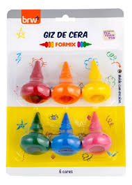 Crayones brw de cera formix blister x 6 colores 