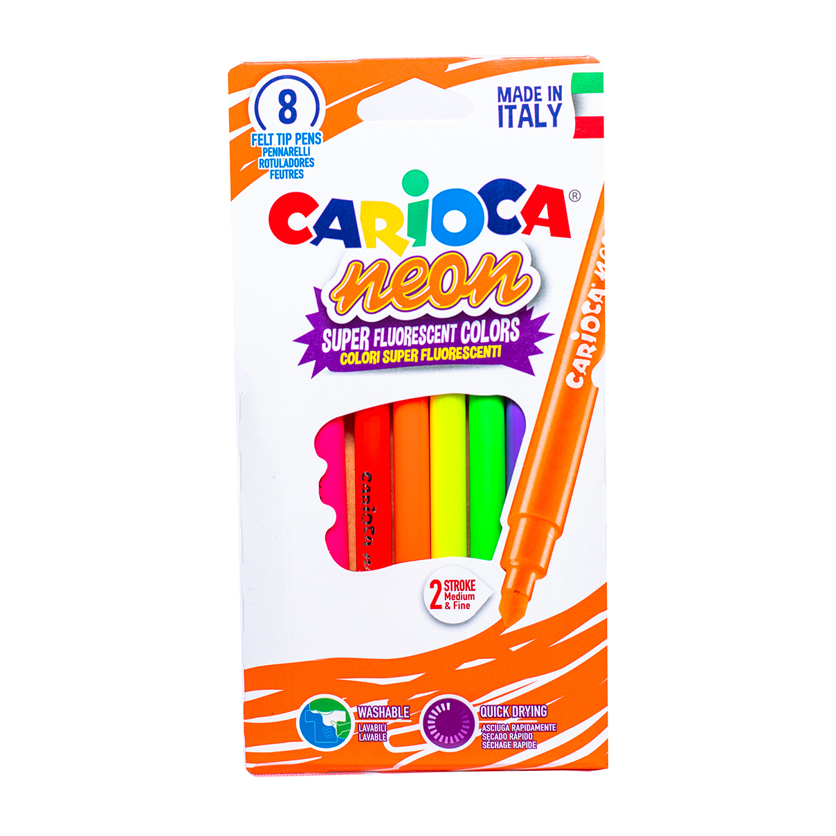 Marcadores carioca neon por 8