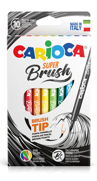 Marcador carioca 42937 super brush 10un
