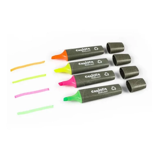 Resaltadores carioca x4 chatos eco family