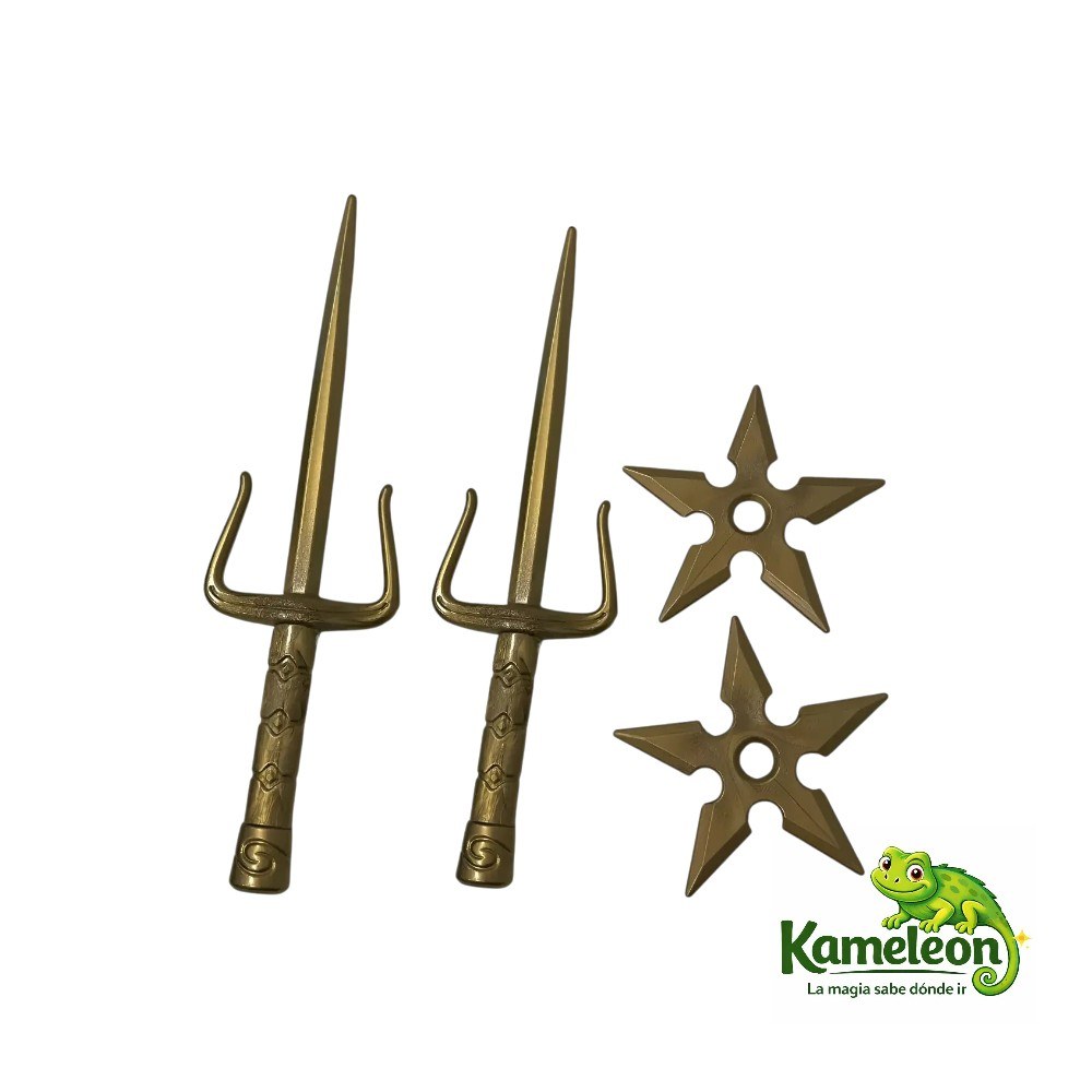 KIT NINJA SAIS Y ESTRELLAS NINJA