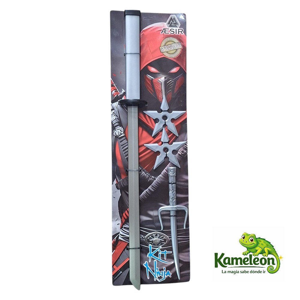 KIT COSPLAY NINJA ESPADA, SAI Y SHURIKEN