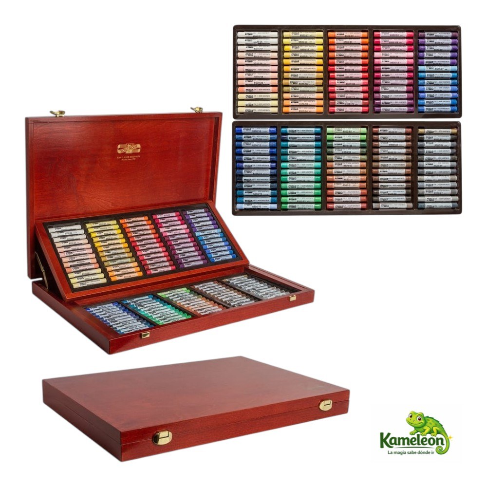 Pasteles suaves: Set de 120: Estuche de madera koh-i-nor