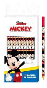 Lapiz color cresko mickey  x 12 largo
