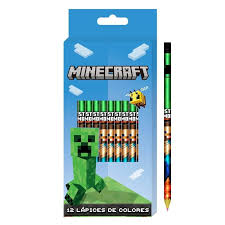 Lapiz color cresko minecraft x 12 largo