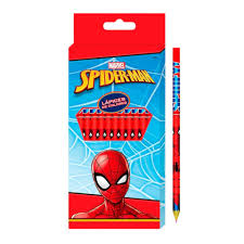 Lapiz color cresko spiderman x 12 largo