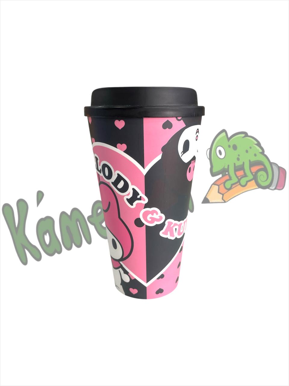 Vaso plastico kuromi: my melody & kuromi