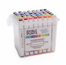 Marcadores doble punta multipaper x48 u