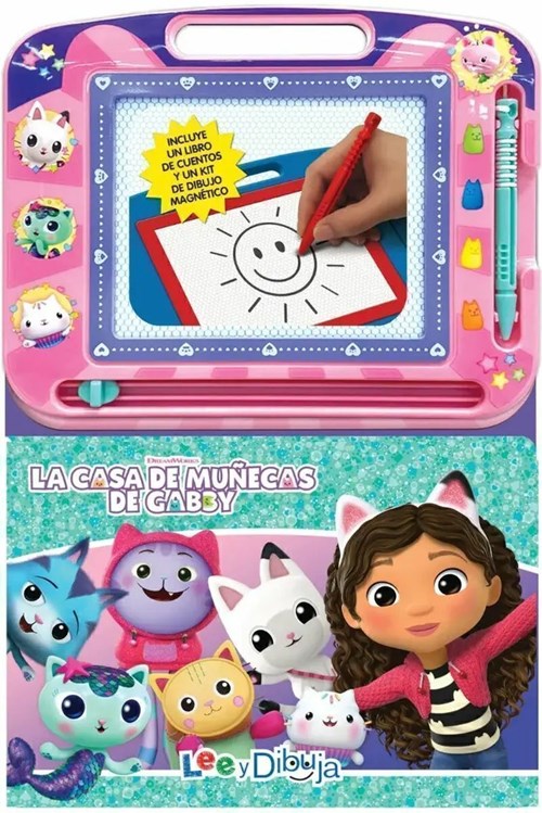 Libro con pizarra: la casa de muÑecas de gabby