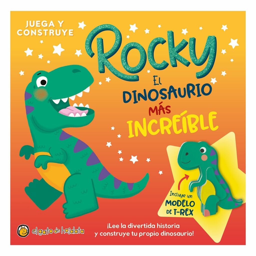 Libro juega y construye: rocky - el dinosaurio mas increible