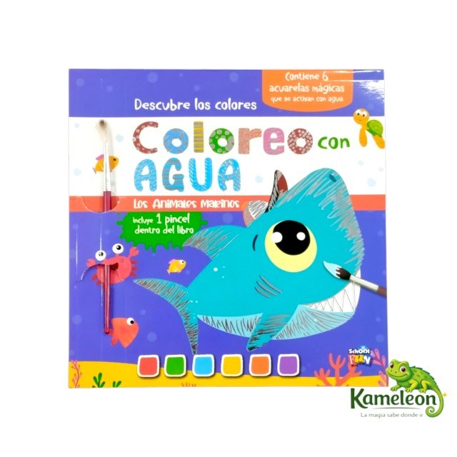 Coloreo con agua: Los animales marinos