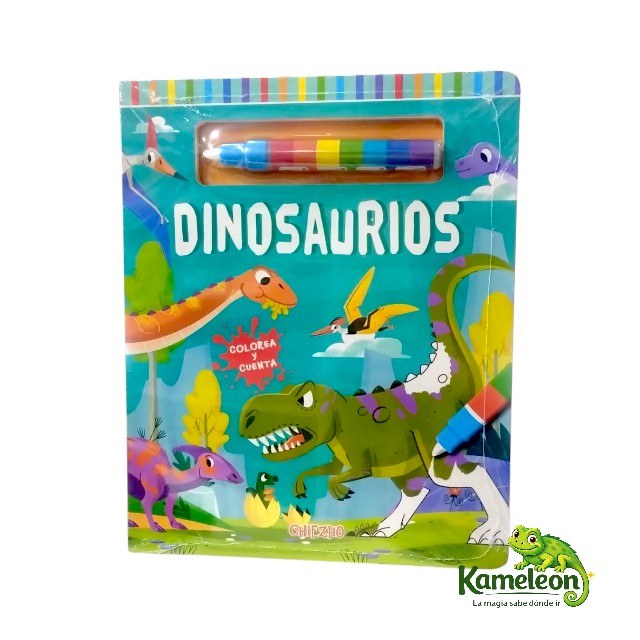 Colorea y cuenta: Dinosaurios