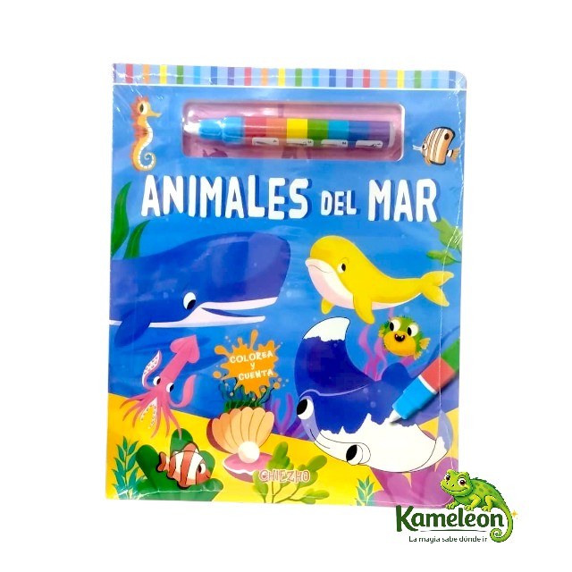 Colorea y cuenta: Animales del mar