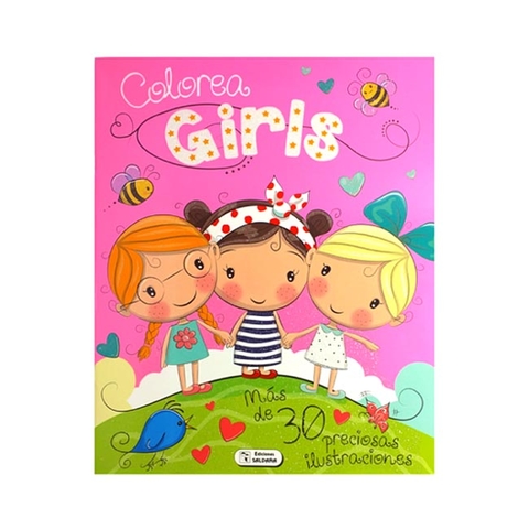 Libro colorea girl 3 nenas