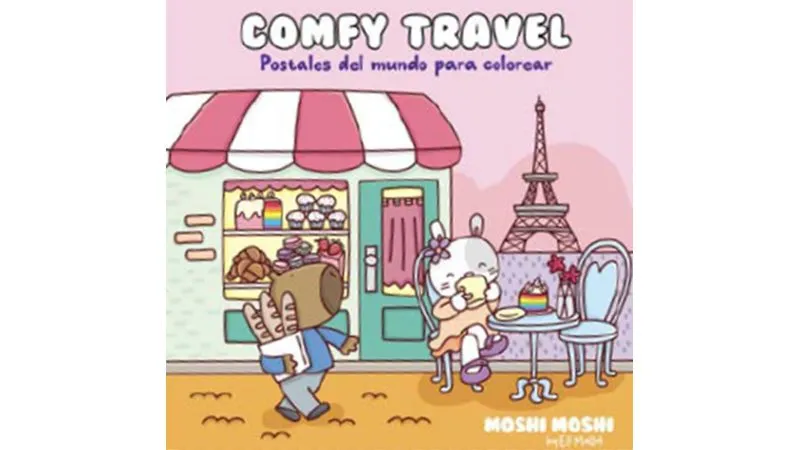 Libro para colorear moshi moshi: comfy travel