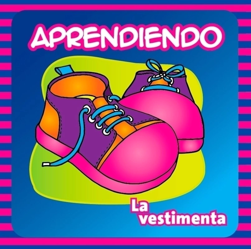 Libro de cuento tela aprendiendo la vestimenta 