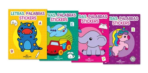Libro letras, palabras y stickers