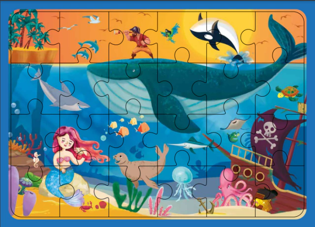 Rompe cabezas rompecoco de animales marinos