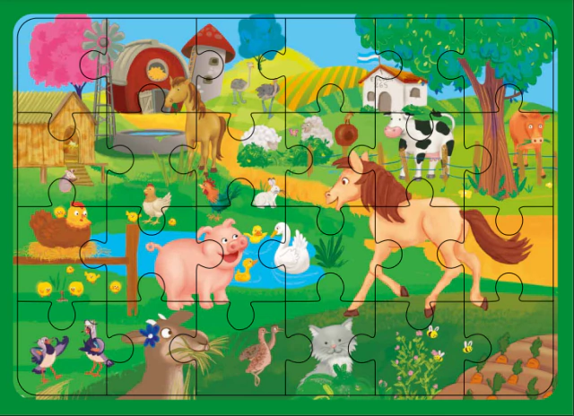 Rompe cabezas rompecoco de animales de granja