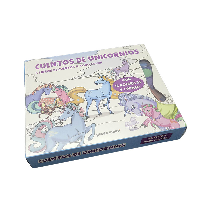 Cuentos de unicornios : 6 libros c/12 acuarelas 
