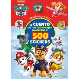 Libro mundo de stickers paw patrol con 500 stickers 