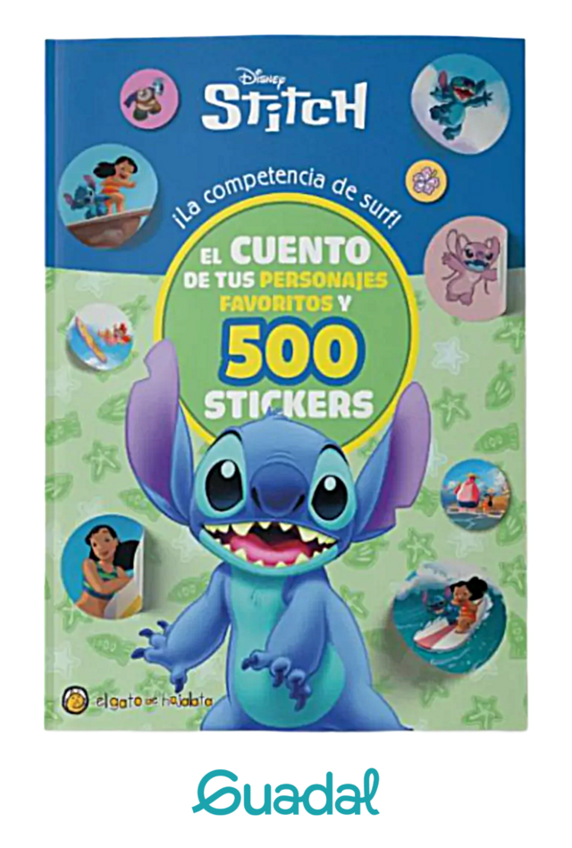 Libro mundo de stickers stich con 500 stickers