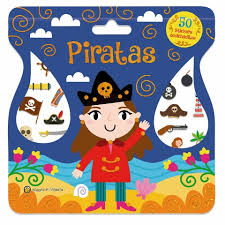 Libro de 50 stickers acolchaditos: piratas