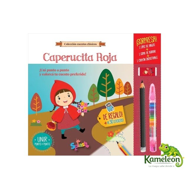 Unir punto a punto: Caperucita roja