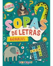 Libro juego sopa de letras animales