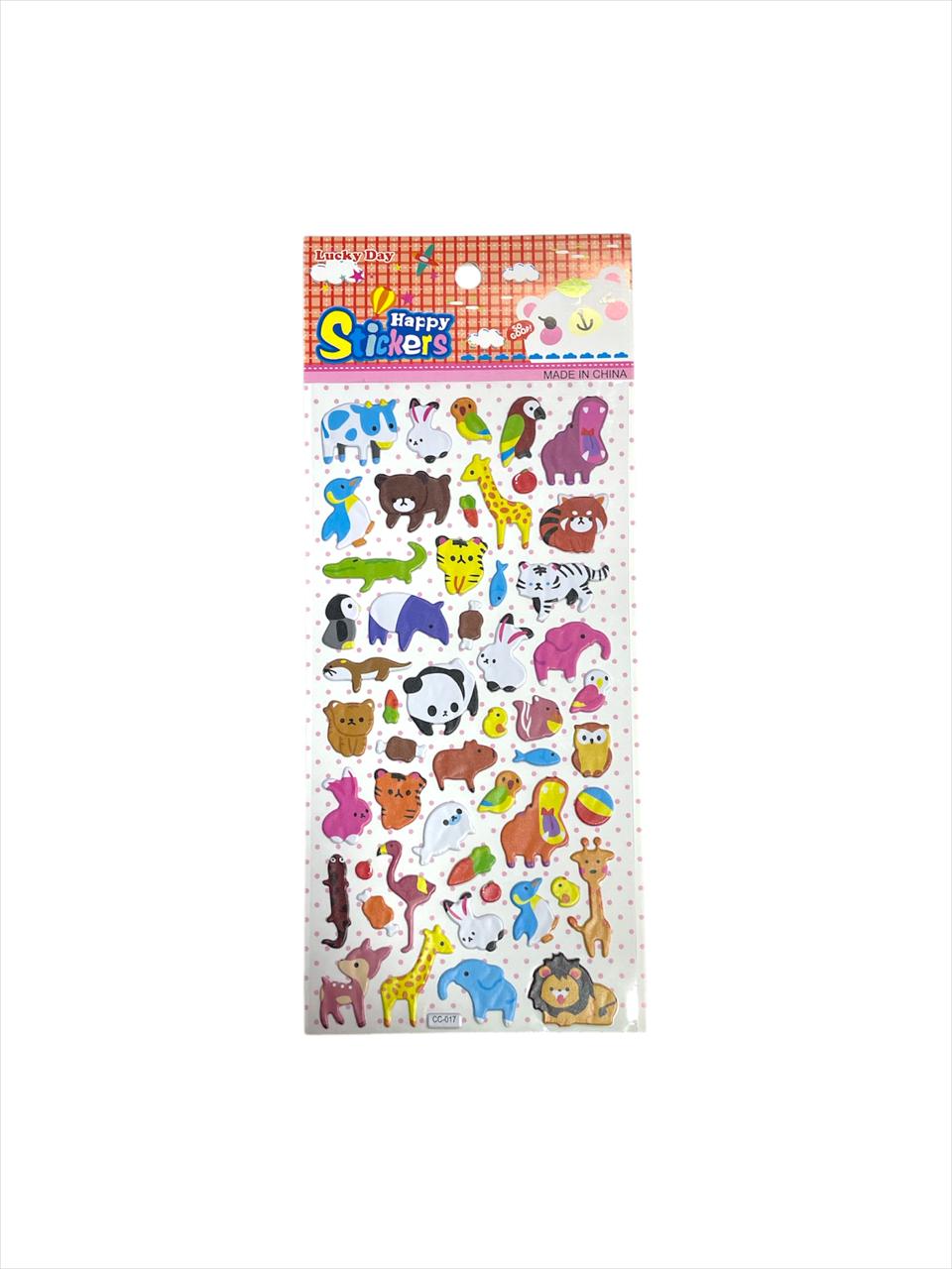 Stickers animalitos con relieve 