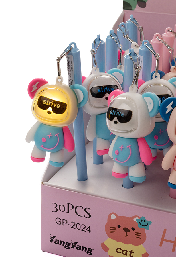 Lapicera multipaper con colgante de oso led