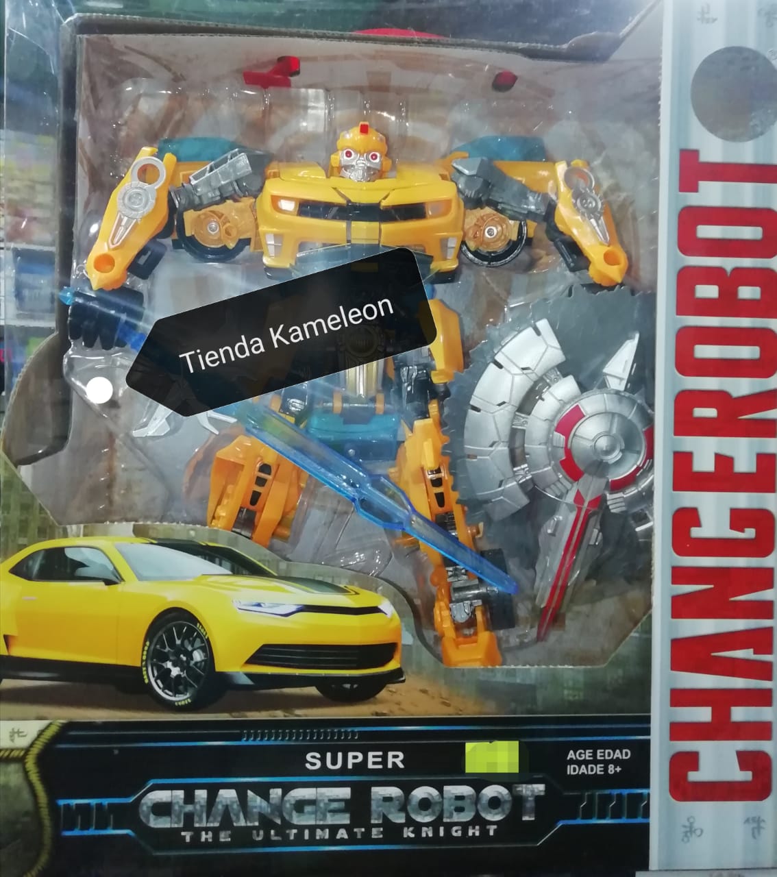 Transformers robot auto c/escudo 27cm.